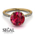 2ct Hidden Halo Ruby Engagement Ring - Adaline No. 10