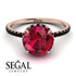 2ct Hidden Halo Ruby Engagement Ring - Adaline No. 41 image 3