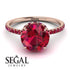 2ct Hidden Halo Ruby Engagement Ring - Adaline No. 56 image 3