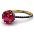 2ct Hidden Halo Ruby Engagement Ring - Adaline No. 70 image 1