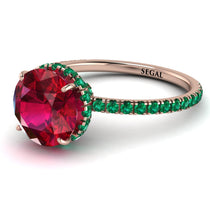 2ct Hidden Halo Ruby Engagement Ring - Adaline No. 26 image 1
