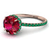 2ct Hidden Halo Ruby Engagement Ring - Adaline No. 26
