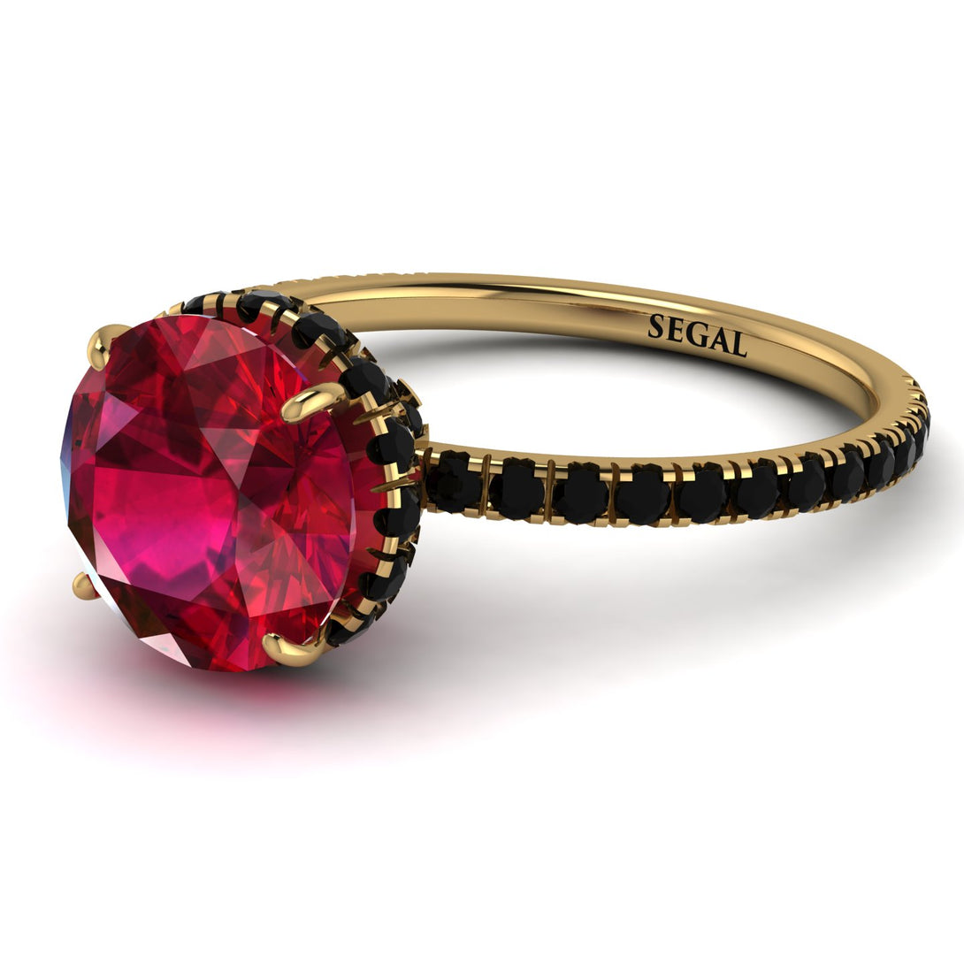 2ct Hidden Halo Ruby Engagement Ring - Adaline No. 40