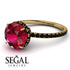 2ct Hidden Halo Ruby Engagement Ring - Adaline No. 40