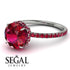 2ct Hidden Halo Ruby Engagement Ring - Adaline No. 57 image 10