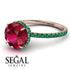 2ct Hidden Halo Ruby Engagement Ring - Adaline No. 26