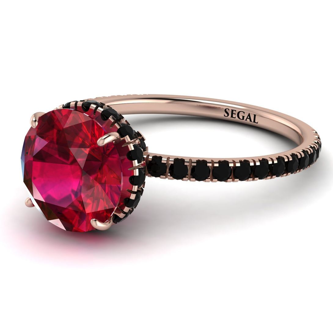 2ct Hidden Halo Ruby Engagement Ring - Adaline No. 41