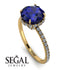 2ct Hidden Halo Sapphire Engagement Ring - Adaline No. 13
