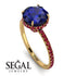 2ct Hidden Halo Sapphire Engagement Ring - Adaline No. 58 image 2