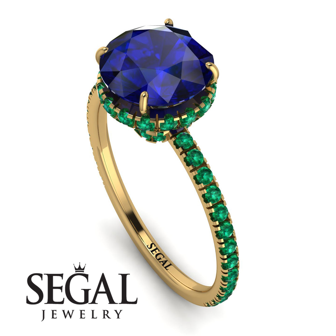 2ct Hidden Halo Sapphire Engagement Ring - Adaline No. 28