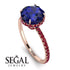 2ct Hidden Halo Sapphire Engagement Ring - Adaline No. 59