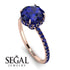 2ct Hidden Halo Sapphire Engagement Ring - Adaline No. 74 image 2
