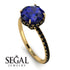 2ct Hidden Halo Sapphire Engagement Ring - Adaline No. 43