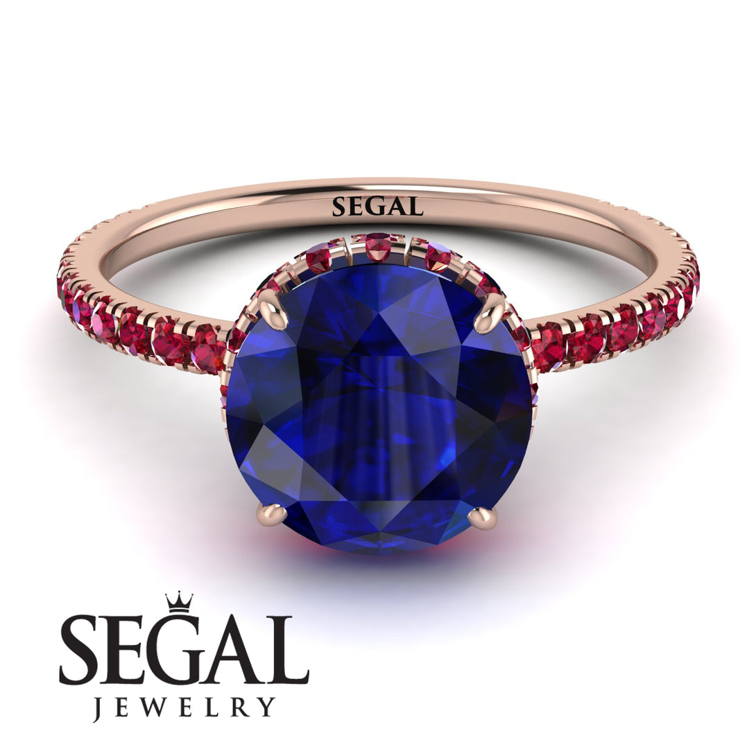2ct Hidden Halo Sapphire Engagement Ring - Adaline No. 59