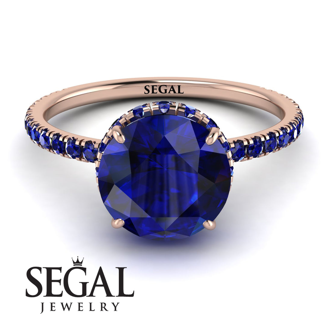 2ct Hidden Halo Sapphire Engagement Ring - Adaline No. 74