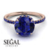 2ct Hidden Halo Sapphire Engagement Ring - Adaline No. 74 image 3