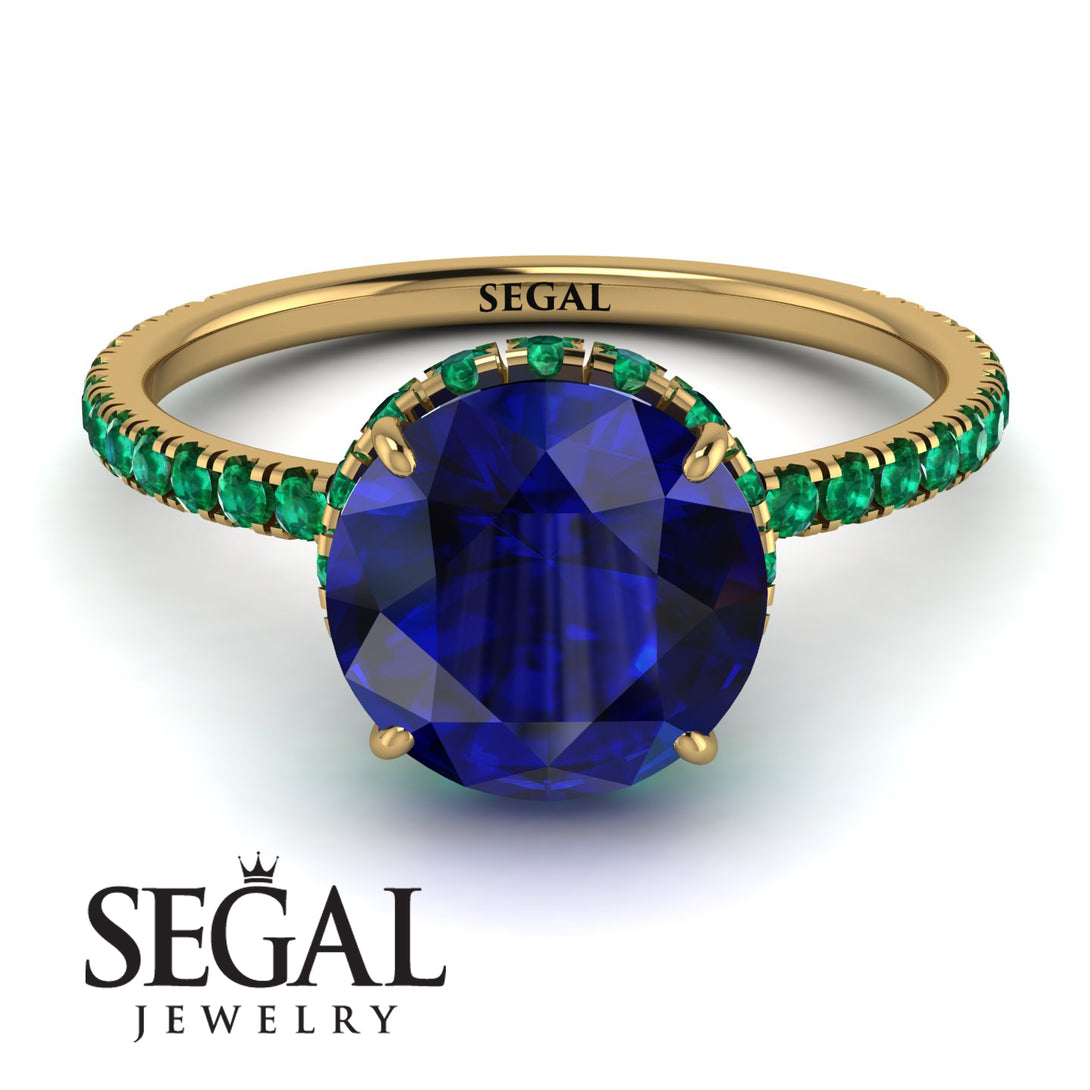 2ct Hidden Halo Sapphire Engagement Ring - Adaline No. 28