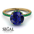 2ct Hidden Halo Sapphire Engagement Ring - Adaline No. 28