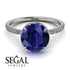 2ct Hidden Halo Sapphire Engagement Ring - Adaline No. 15