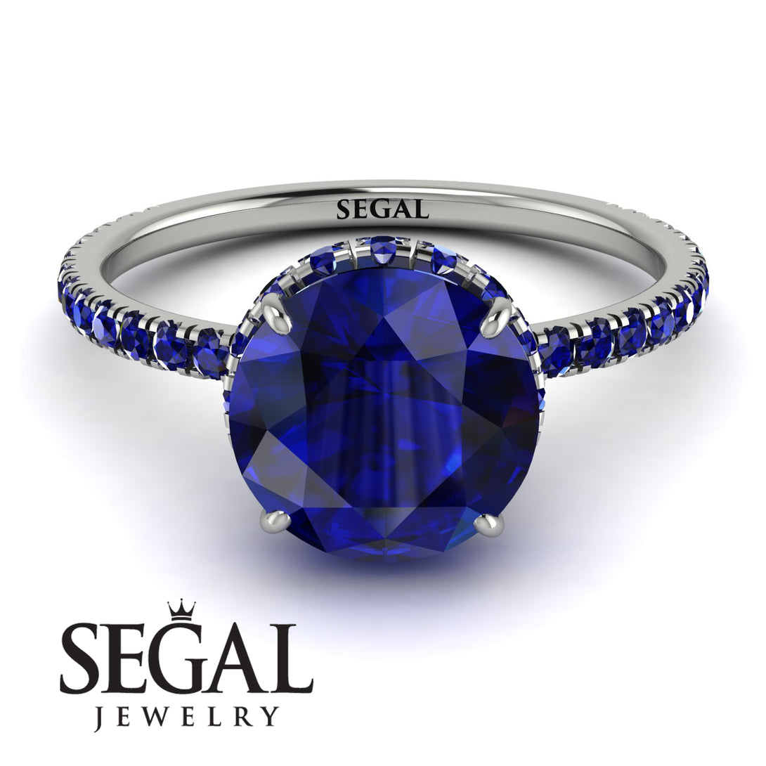 2ct Hidden Halo Sapphire Engagement Ring - Adaline No. 75