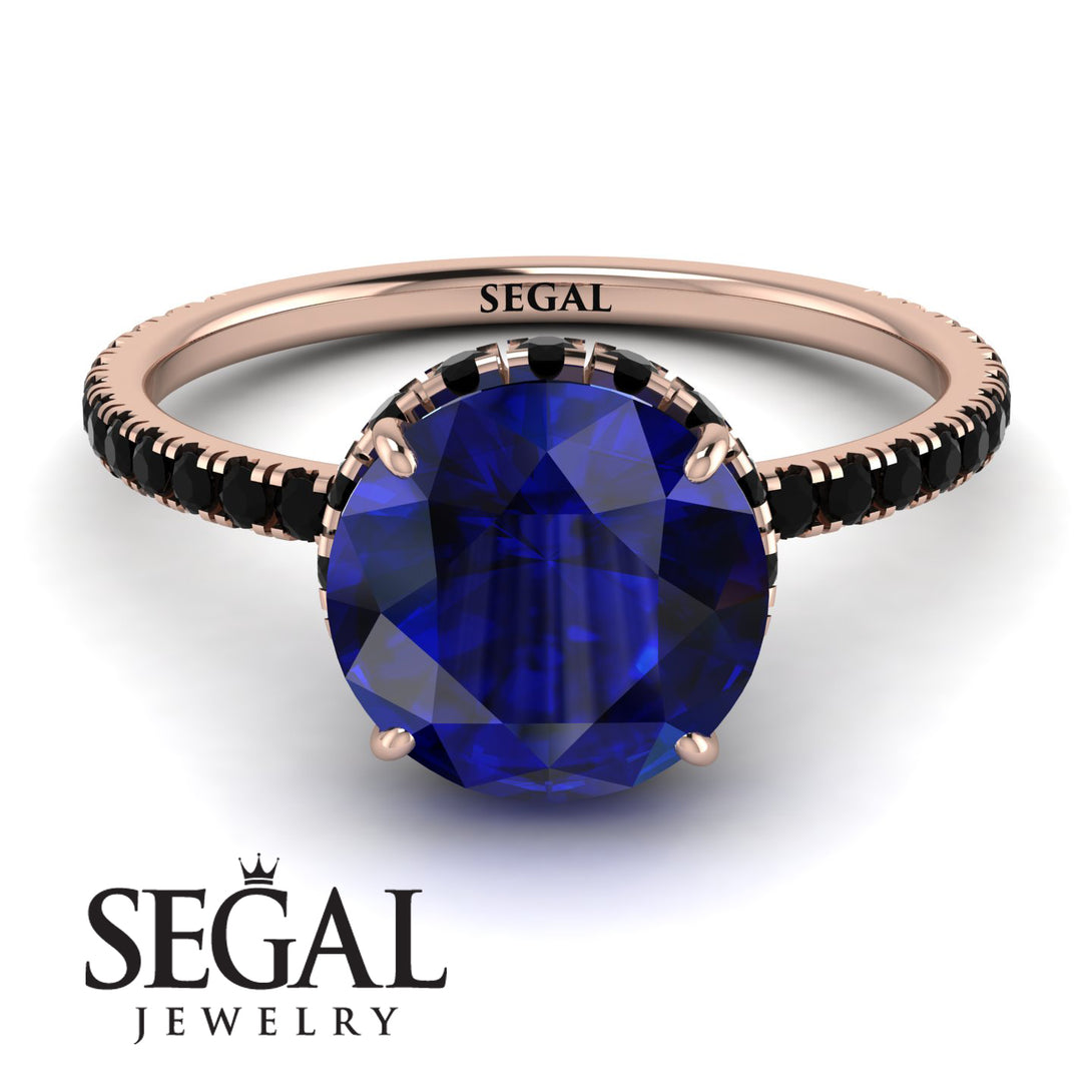 2ct Hidden Halo Sapphire Engagement Ring - Adaline No. 44