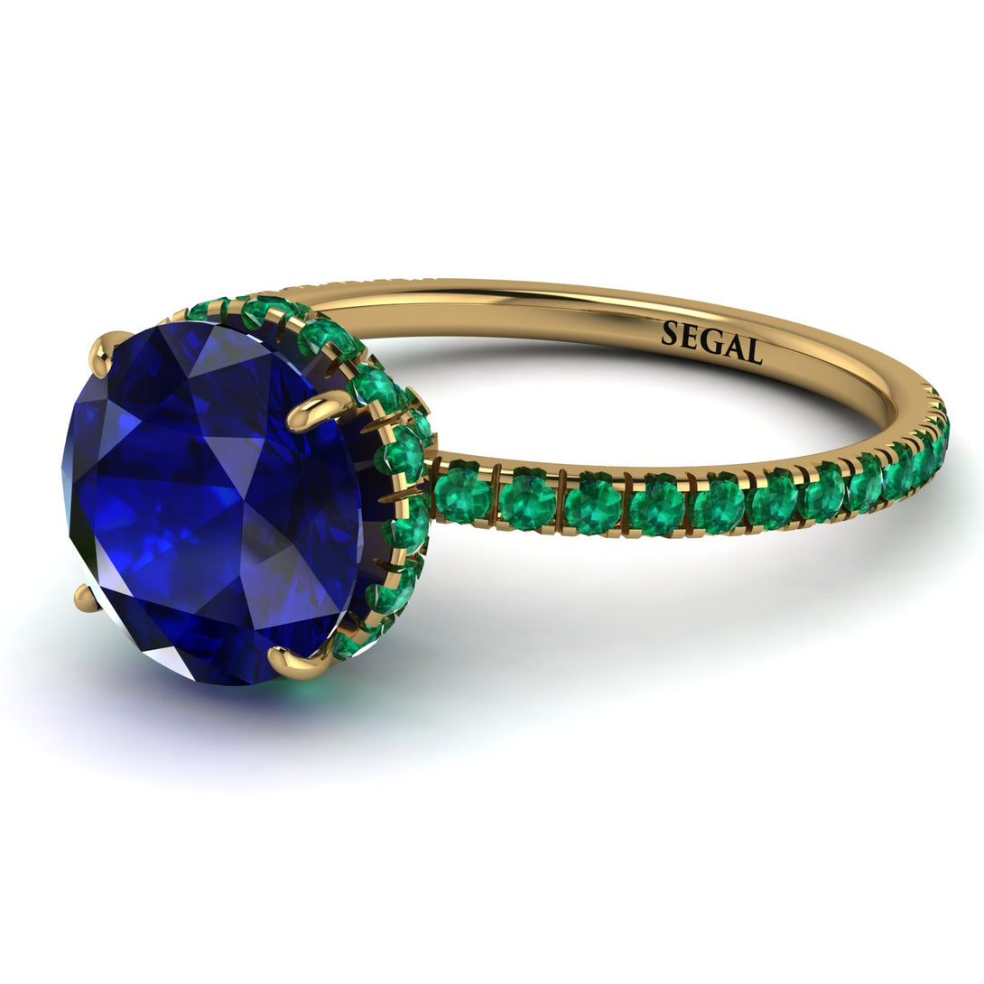2ct Hidden Halo Sapphire Engagement Ring - Adaline No. 28
