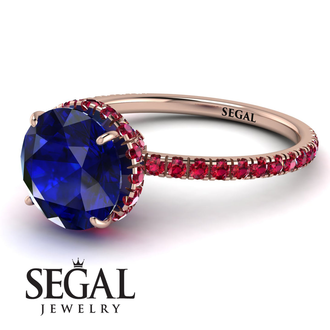 2ct Hidden Halo Sapphire Engagement Ring - Adaline No. 59