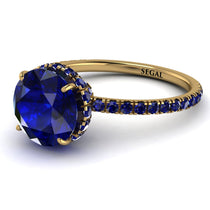 2ct Hidden Halo Sapphire Engagement Ring - Adaline No. 73 image 1
