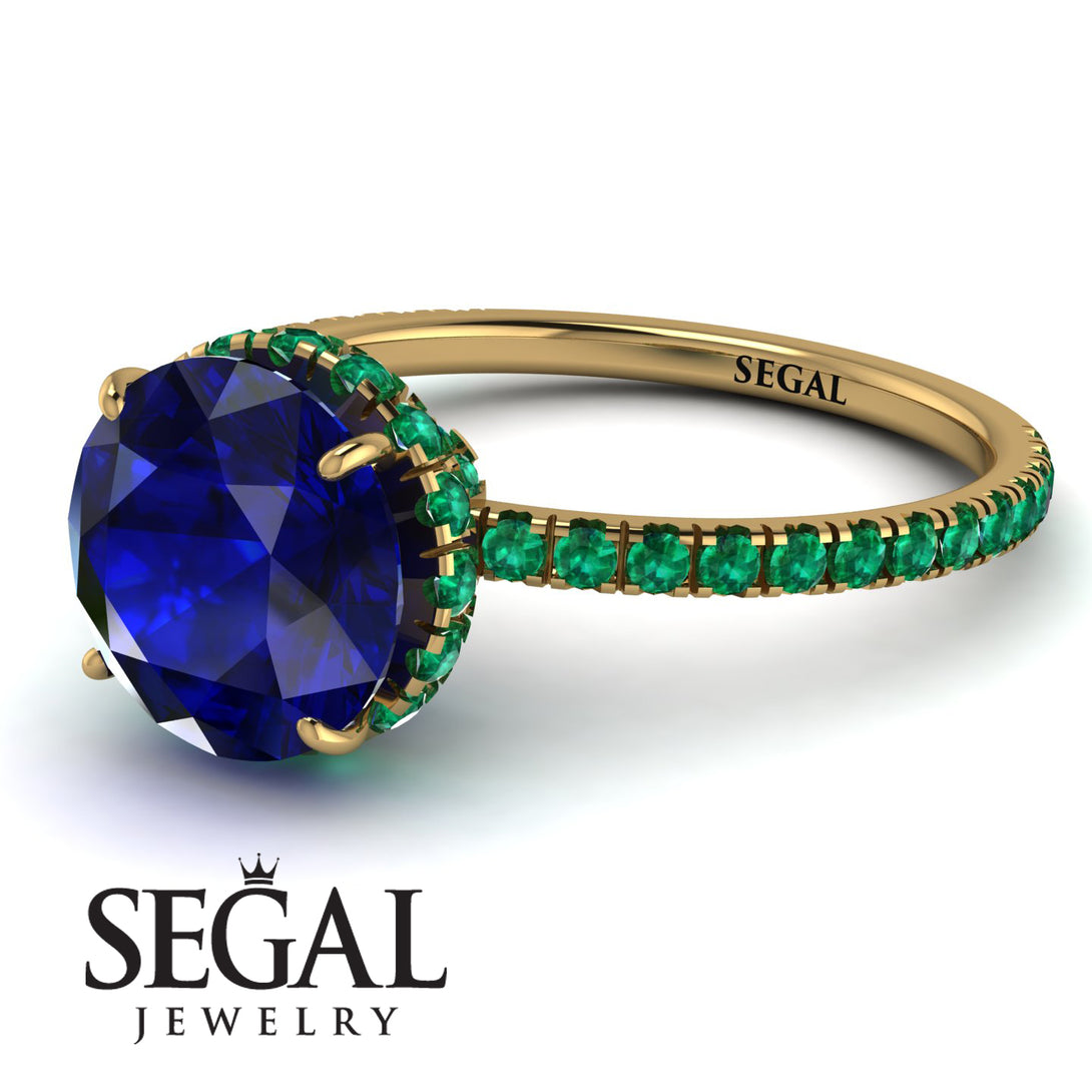 2ct Hidden Halo Sapphire Engagement Ring - Adaline No. 28