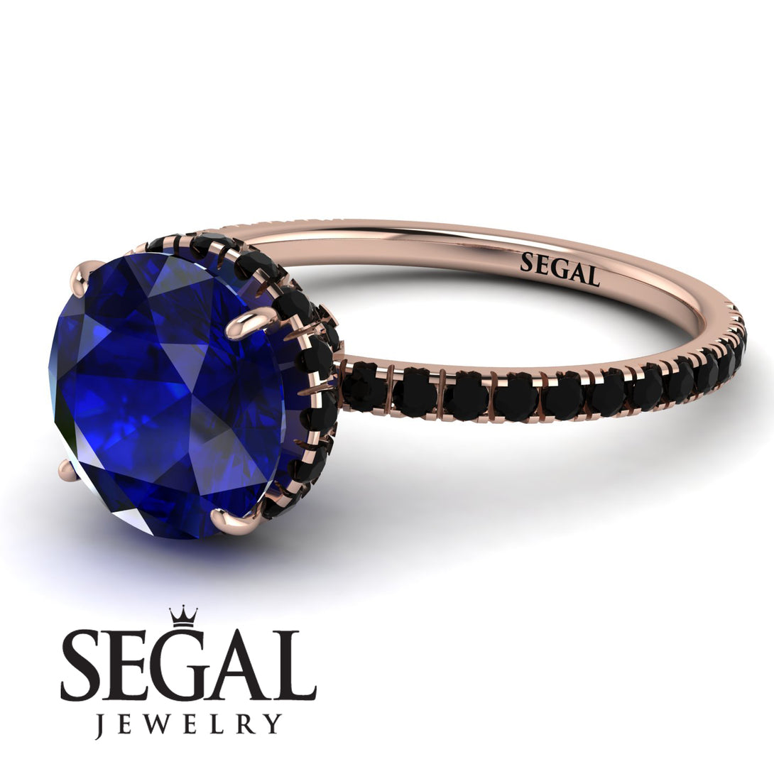 2ct Hidden Halo Sapphire Engagement Ring - Adaline No. 44