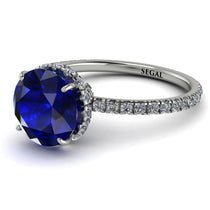 2ct Hidden Halo Sapphire Engagement Ring - Adaline No. 15 image 1