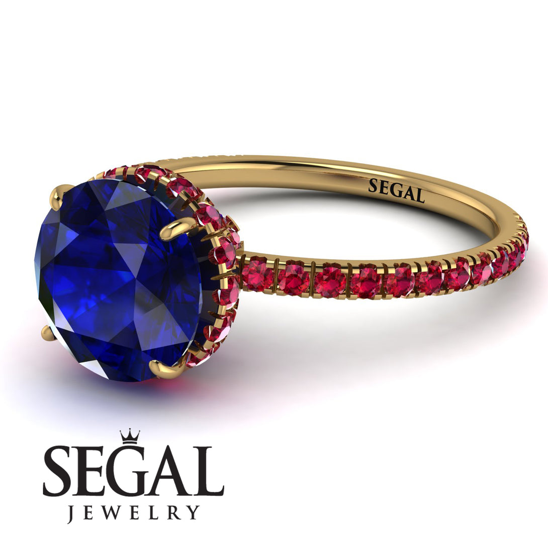 2ct Hidden Halo Sapphire Engagement Ring - Adaline No. 58