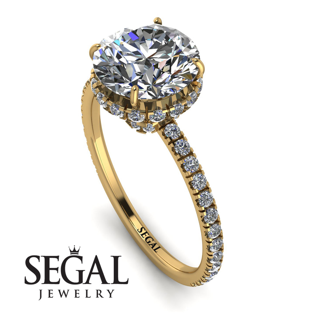 2ct Hidden Halo Diamond Engagement Ring - Adaline No. 1