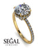 2ct Hidden Halo Diamond Engagement Ring - Adaline No. 1