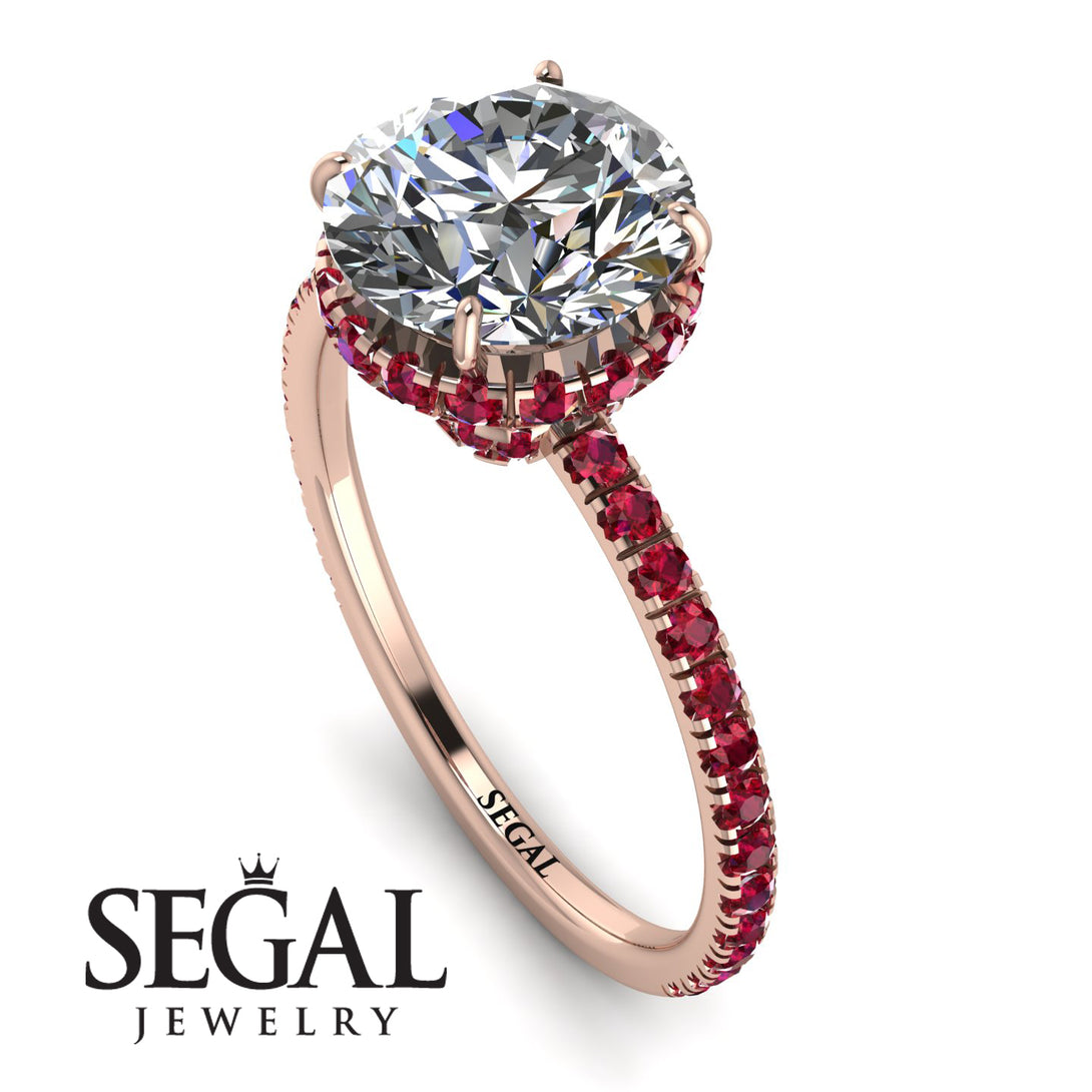 2ct Hidden Halo Diamond Engagement Ring - Adaline No. 47