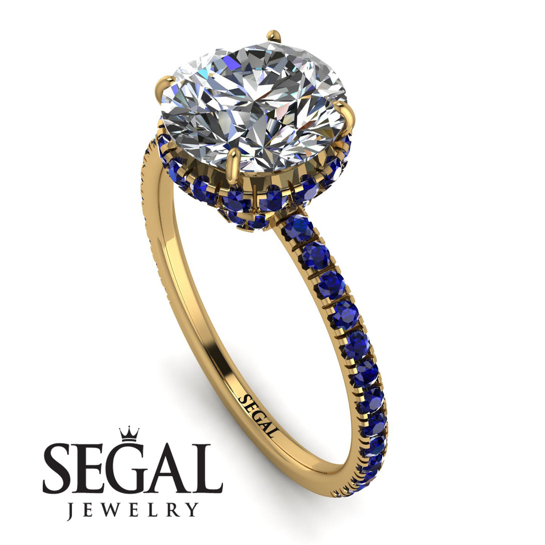 2ct Hidden Halo Diamond Engagement Ring - Adaline No. 61