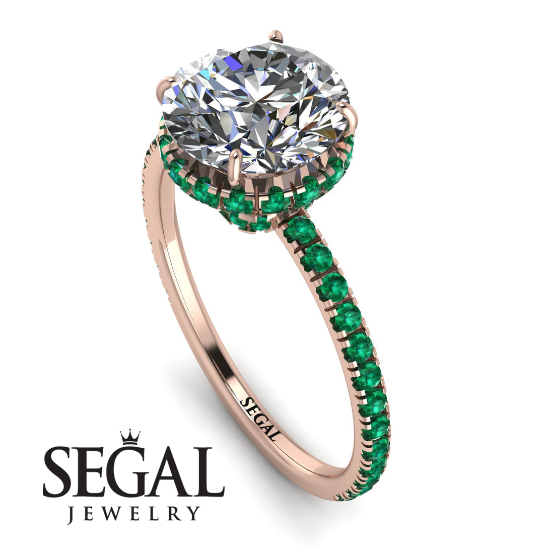 2ct Hidden Halo Diamond Engagement Ring - Adaline No. 17