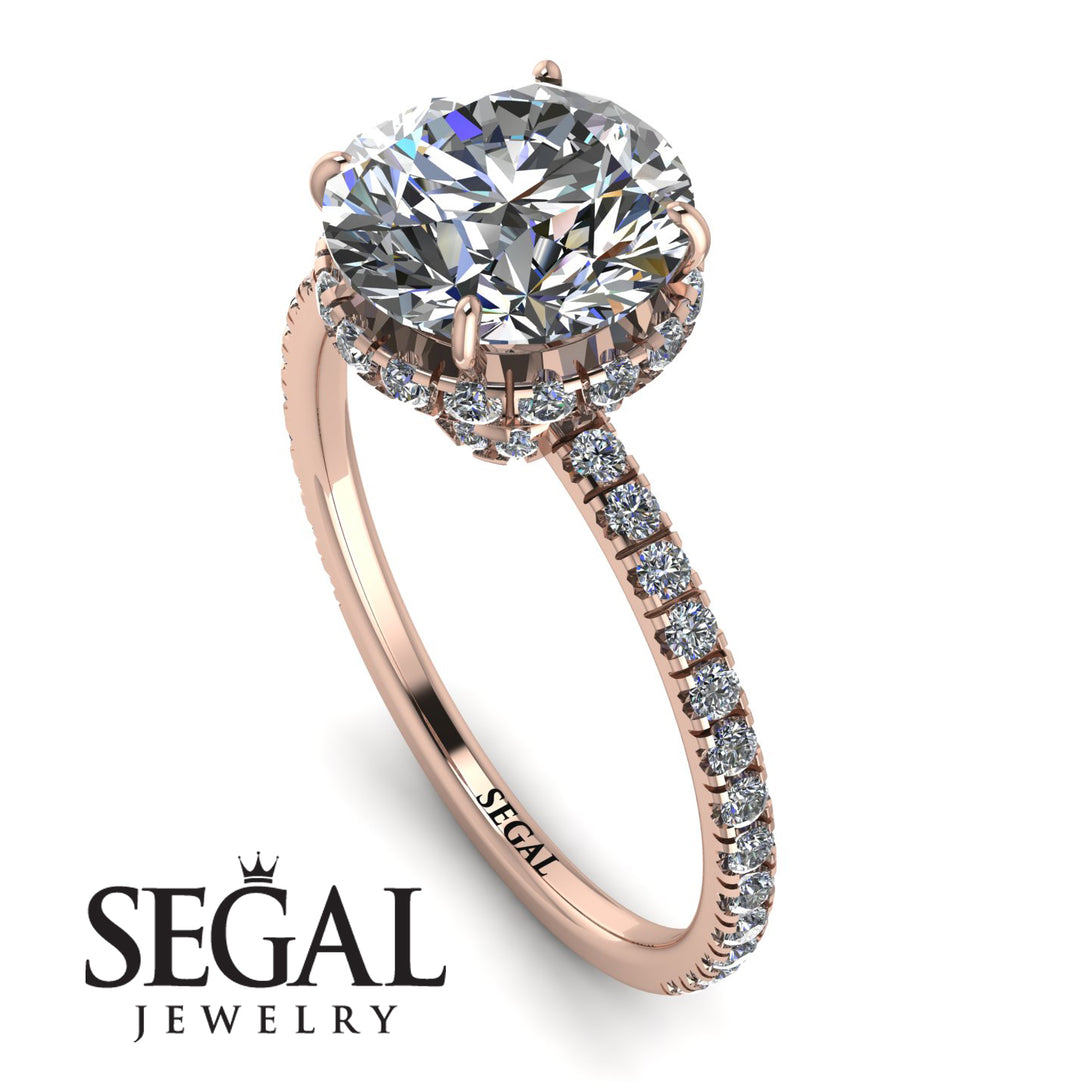 2ct Hidden Halo Diamond Engagement Ring - Adaline No. 2