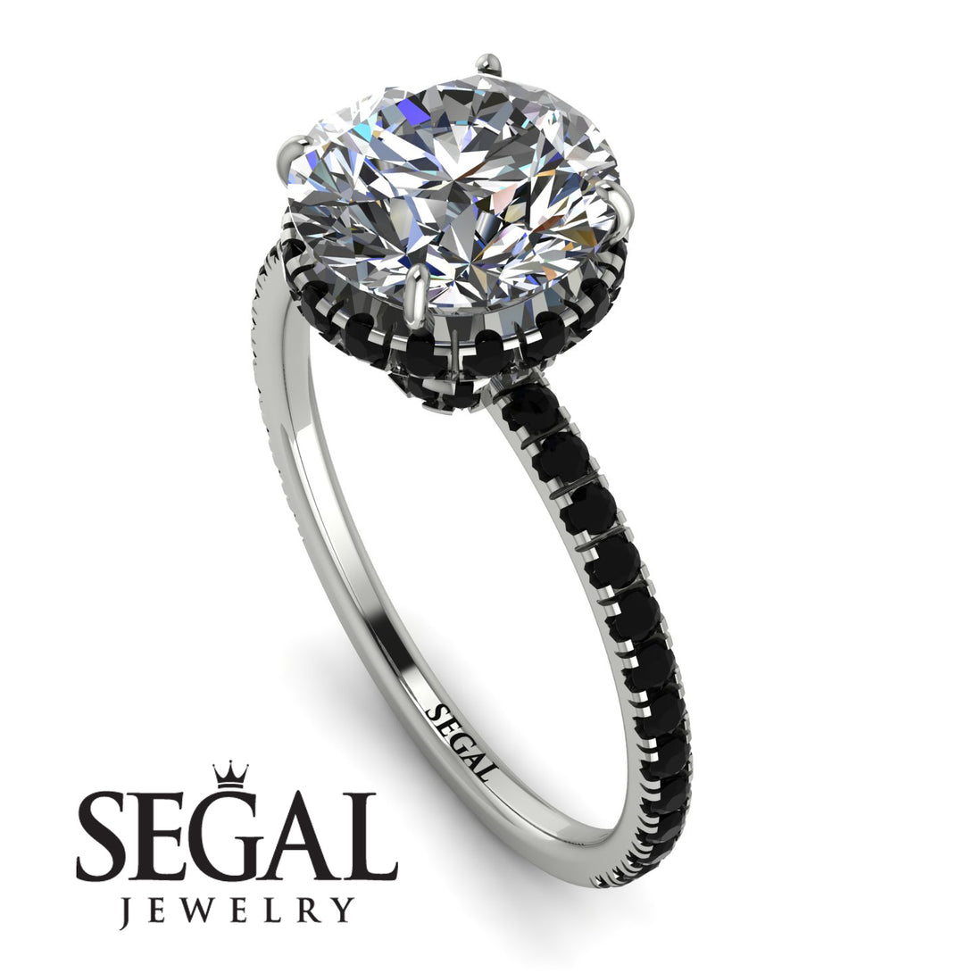 2ct Hidden Halo Diamond Engagement Ring - Adaline No. 33