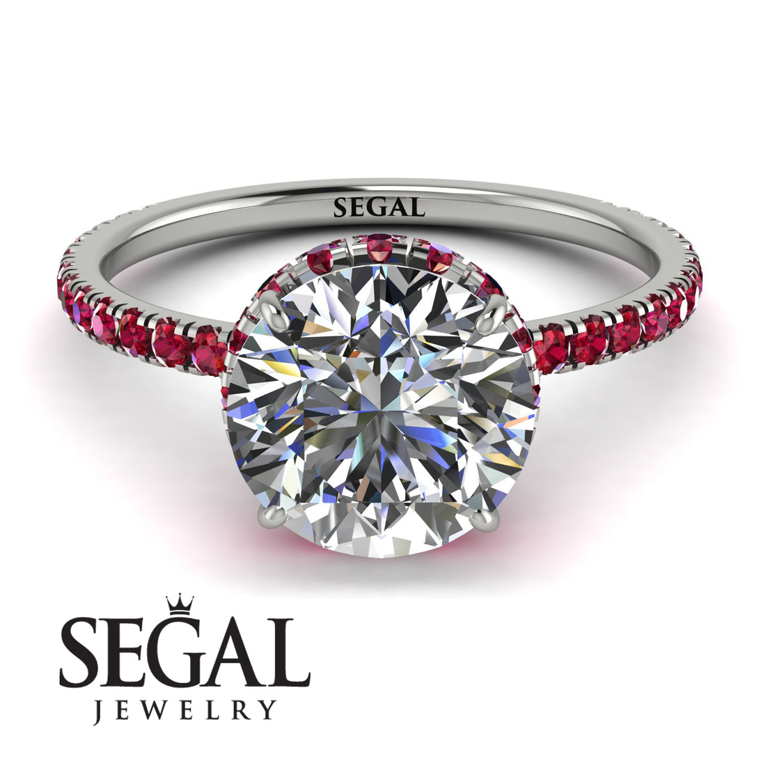 2ct Hidden Halo Diamond Engagement Ring - Adaline No. 48