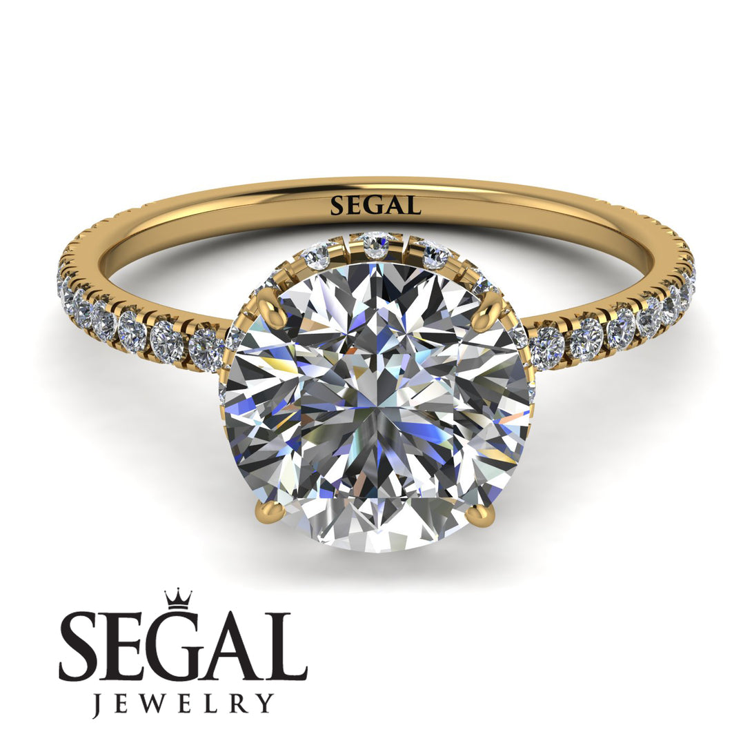 2ct Hidden Halo Diamond Engagement Ring - Adaline No. 1