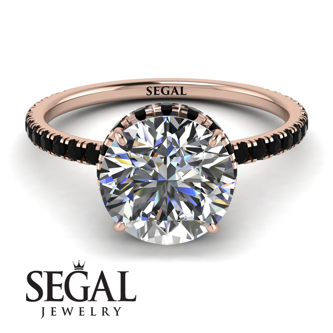 2ct Hidden Halo Diamond Engagement Ring - Adaline No. 32