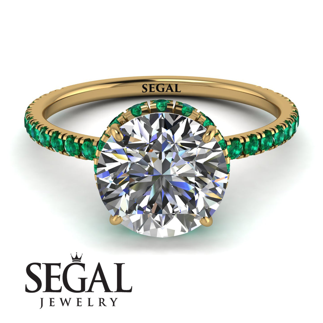 2ct Hidden Halo Diamond Engagement Ring - Adaline No. 16
