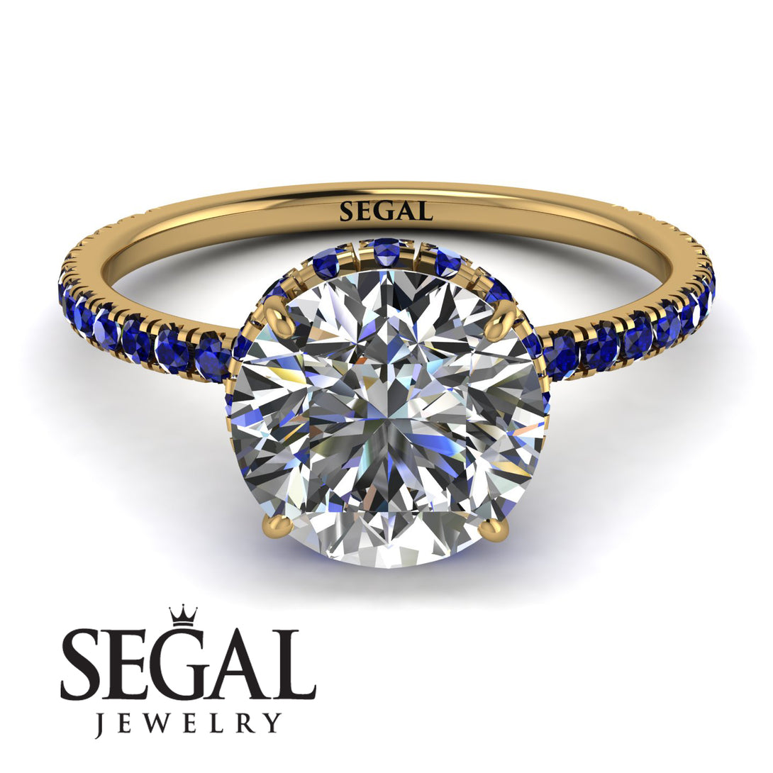 2ct Hidden Halo Diamond Engagement Ring - Adaline No. 61