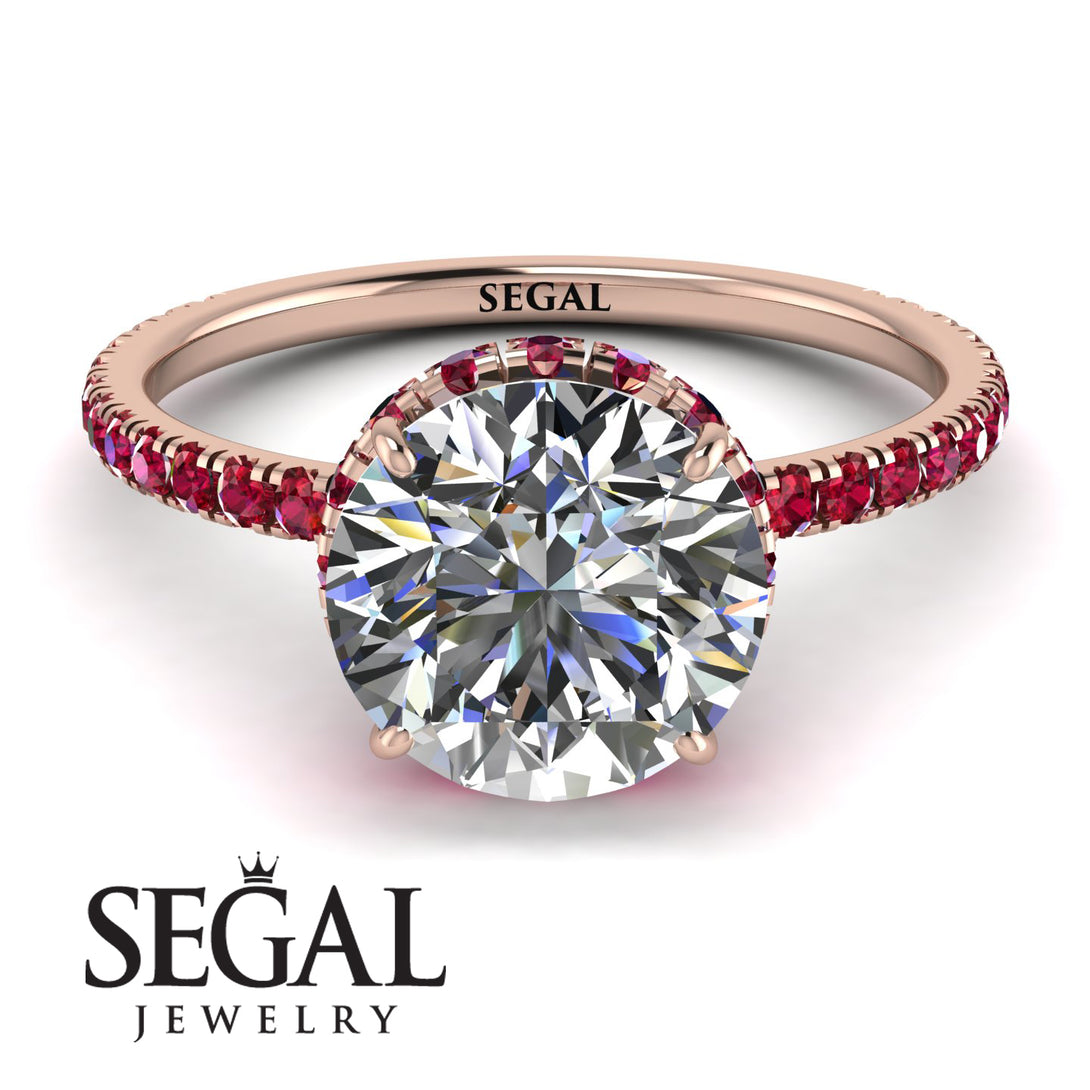 2ct Hidden Halo Diamond Engagement Ring - Adaline No. 47