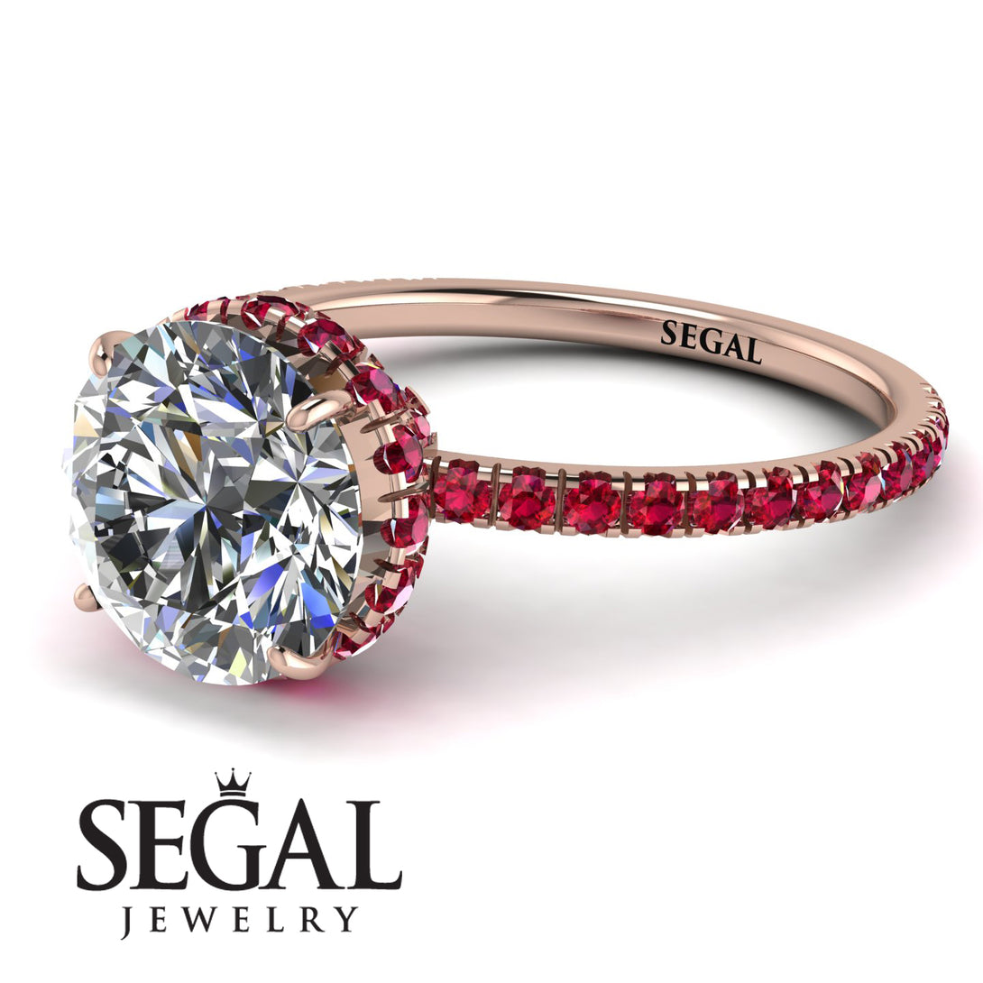 2ct Hidden Halo Diamond Engagement Ring - Adaline No. 47