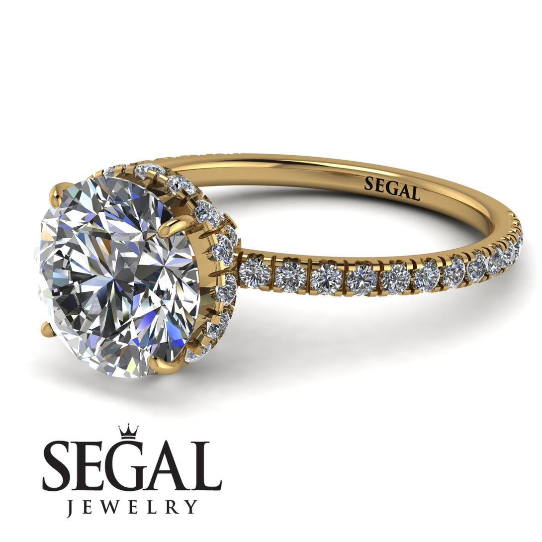 2ct Hidden Halo Diamond Engagement Ring - Adaline No. 1