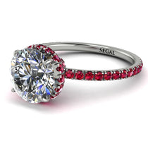 2ct Hidden Halo Diamond Engagement Ring - Adaline No. 48 image 1