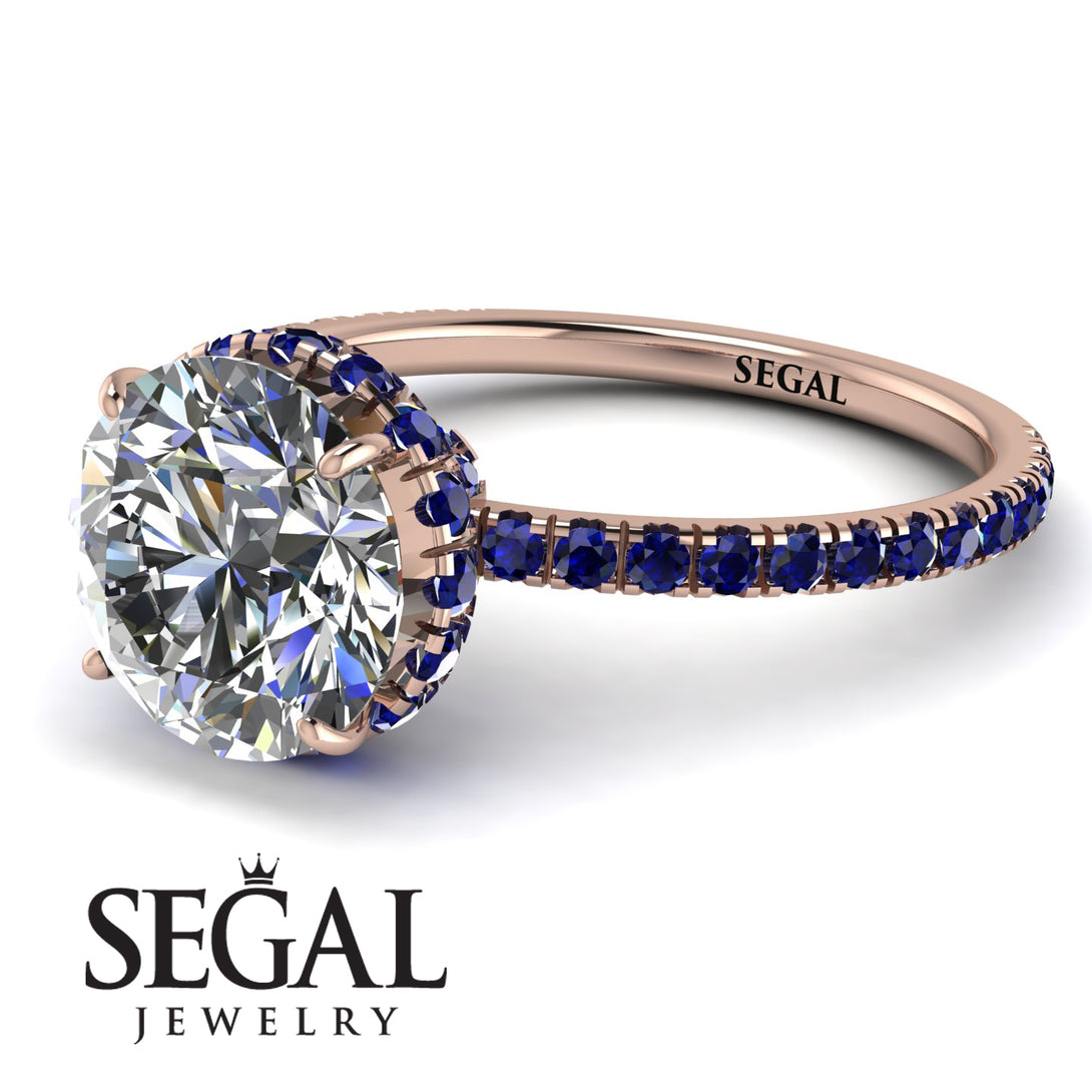 2ct Hidden Halo Diamond Engagement Ring - Adaline No. 62