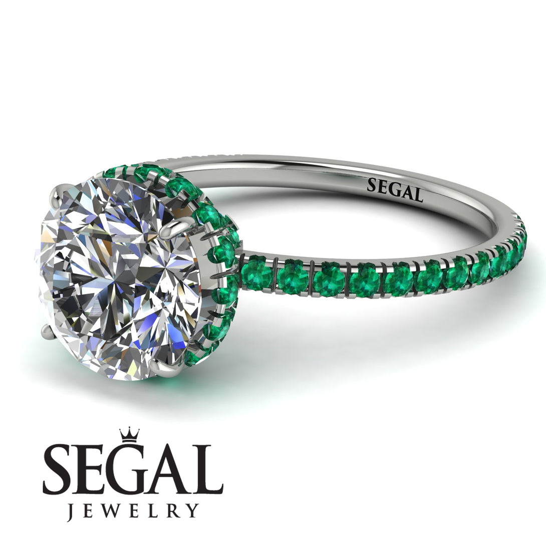 2ct Hidden Halo Diamond Engagement Ring - Adaline No. 18